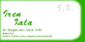 iren kala business card